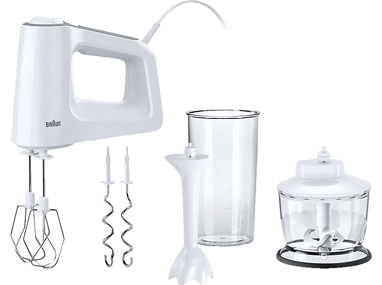 BRAUN Mix- Liter, Handmixer Weiß l) HM Zerkleinerer Watt, MultiMix und 0.6 (500 3135 500 3 | 0.5 MediaMarkt Messbecher Handmixer