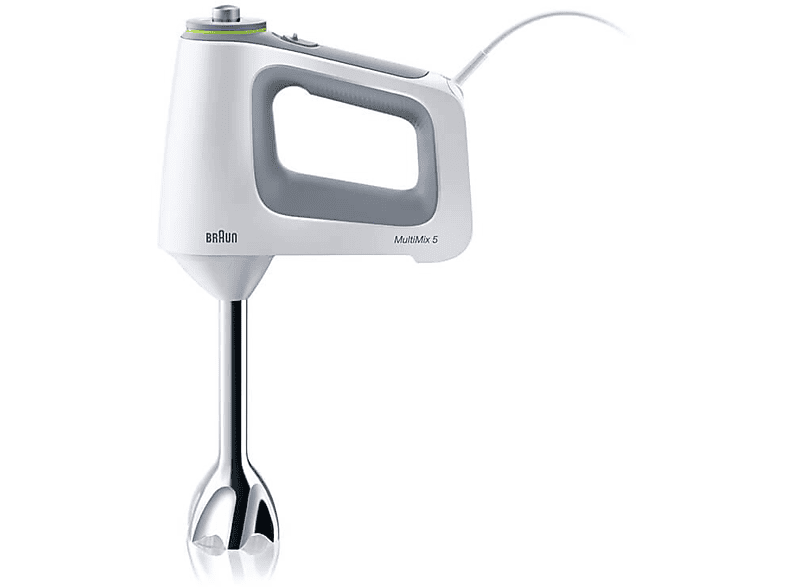 BRAUN MultiMix 5 HM 5107 Handmixer Weiß/Grau (750 Watt, 600 ml Mix- und Messbecher l)