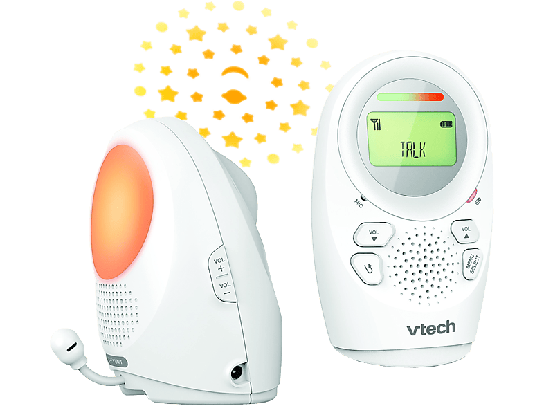 VTECH DM1212 Kétirányú babaőr, LCD kijelző, hőmérséklet kijelzés, éjszakai fények, altatódalok, övcsipesz