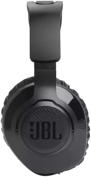 Fekete JBL fejhallgató párnázott fülkagylókkal és állítható fejpánttal.