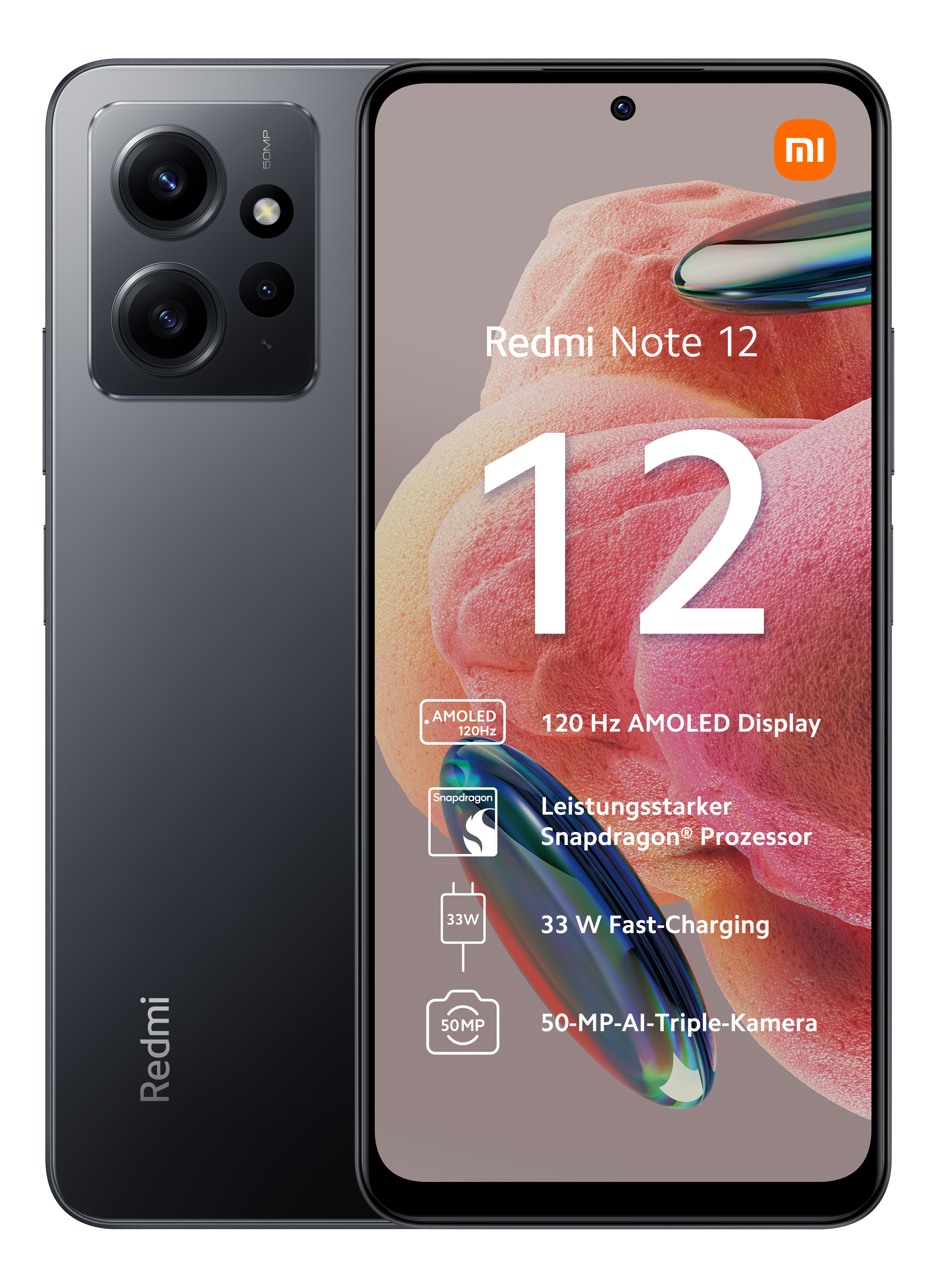 XIAOMI Redmi Note 12 4G - Smartphone (6.67 ", 128 GB, Onyx Gray)