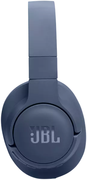Kék JBL fejhallgató kerek fülkagylóval és JBL logóval az oldalán.