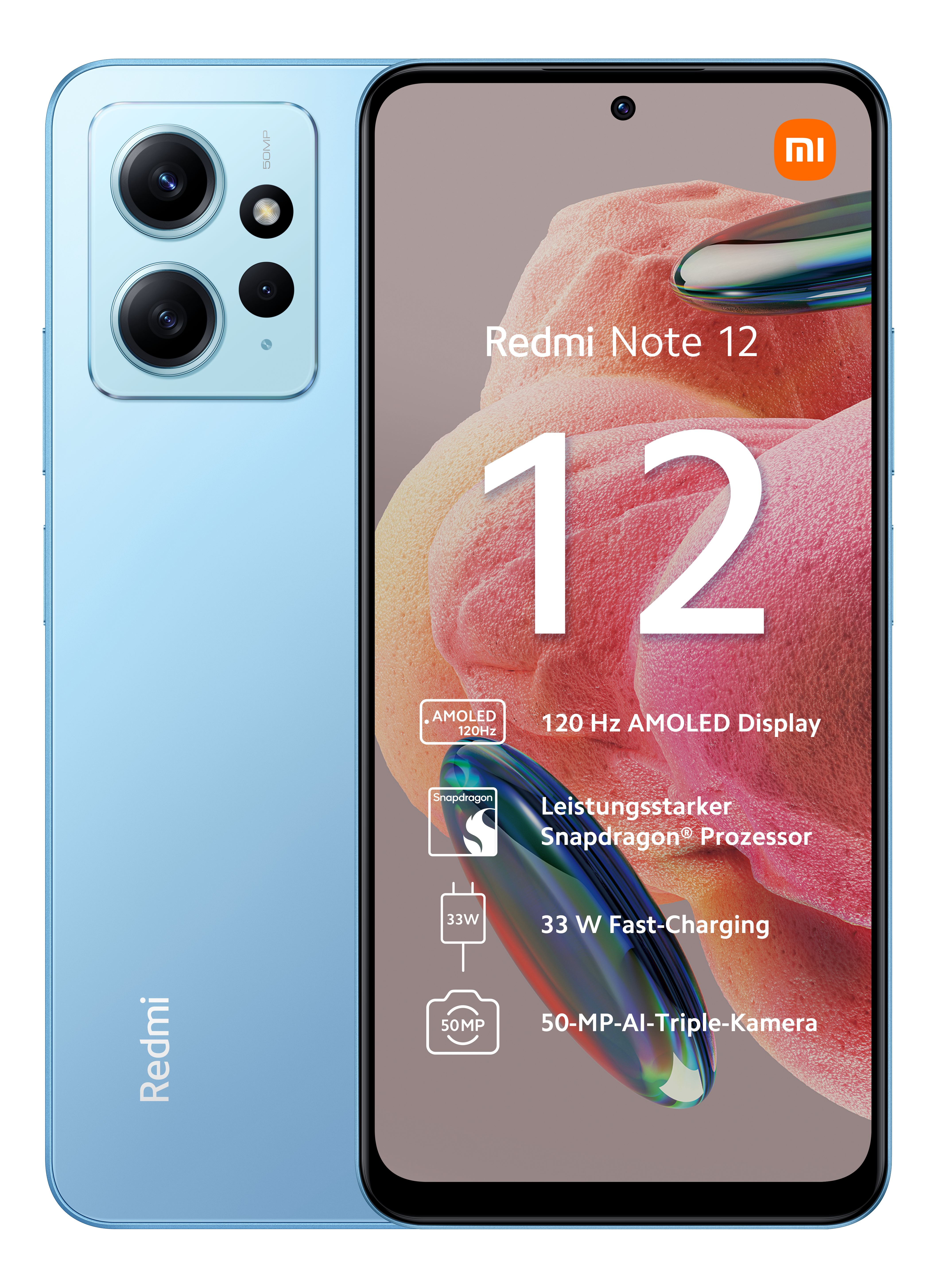 XIAOMI Redmi Note 12 4G - Smartphone (6.67 ", 128 GB, Bleu glacier)