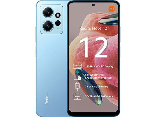 XIAOMI Redmi Note 12 4G - Smartphone (6.67 ", 128 GB, Blu ghiaccio)