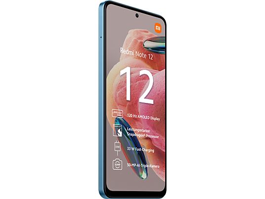 XIAOMI Redmi Note 12 4G - Smartphone (6.67 ", 128 GB, Bleu glacier)