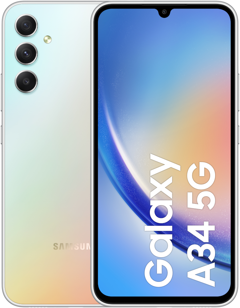SAMSUNG Smartphone Galaxy A34 5G 128 GB Awesome Silver (64639986)