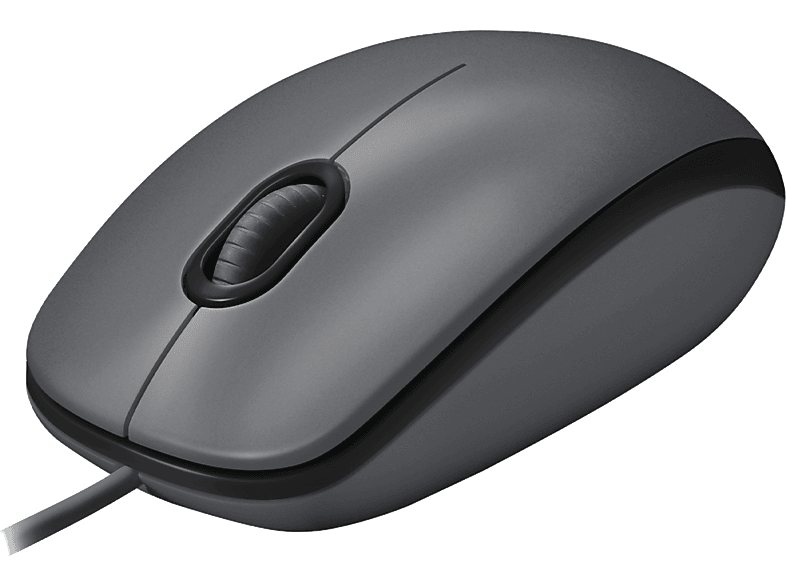 Ratón De Computadora Con Cable SCHWAIGER - Óptico 1000 DPI, USB, 3 Botones, Negro/Gris, Para Portátil Y PC De Oficina