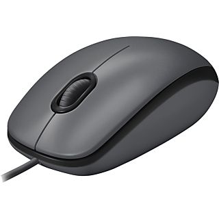 Ratón - Logitech M100, Con cable, USB, 3 Botones, 1000 DPI, Ambidiestro, PC/Mac, Negro