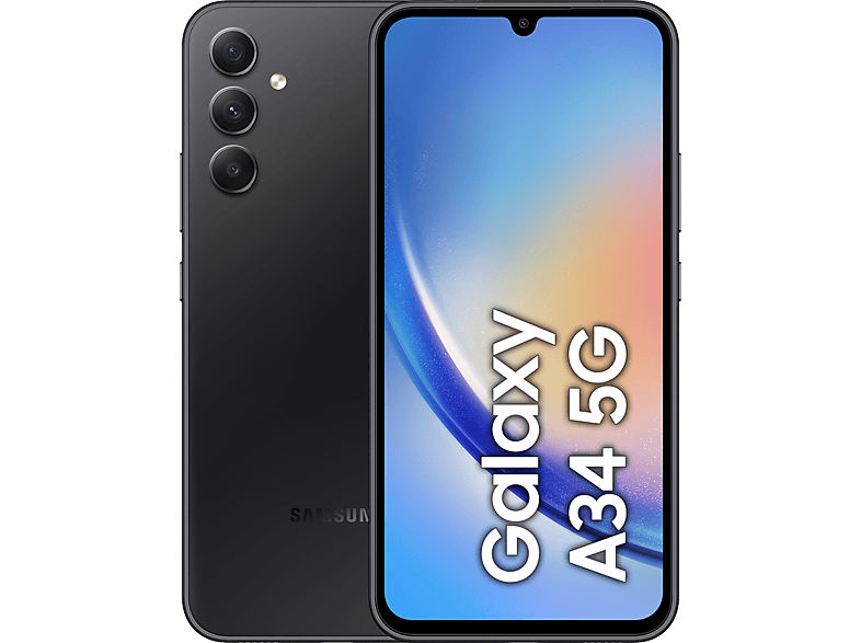 REACONDICIONADO Seminuevo Muy bueno Móvil - Samsung Galaxy A34, Black, 128 GB, 6 GB RAM, 6.6 " FHD+, Mediatek Dimensity 1080 Octa-Core, 5000 mAh