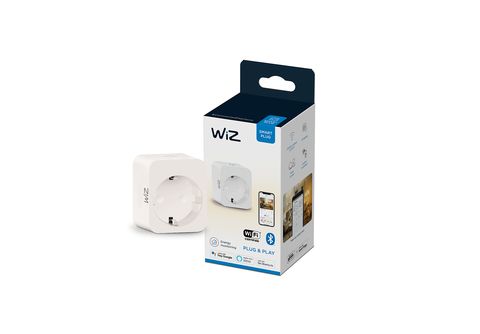 Enchufe inteligente  WiZ con medidor consumo, Control por Voz/App, Alexa y  Google Home, Tecnología SpaceSense