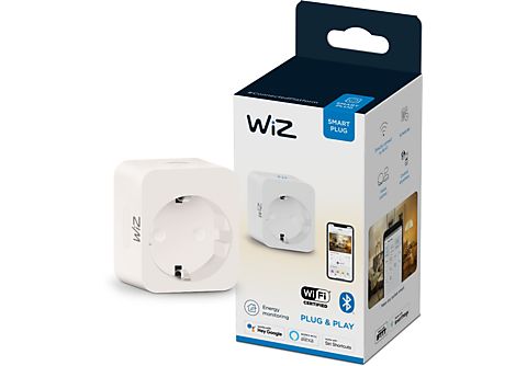 Enchufe inteligente  WiZ con medidor consumo, Control por Voz/App, Alexa y  Google Home, Tecnología SpaceSense