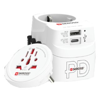 SKROSS World Pro Light USB AC30PD - Reiseadapter (Weiss)