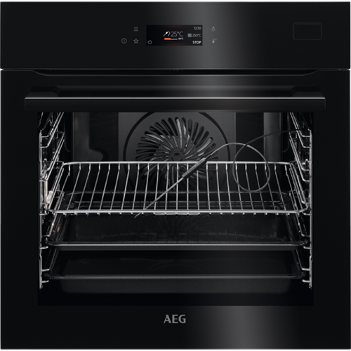 Horno - AEG BSE782380B, 70 l, Integrable, Limpieza por vapor, Sonda Térmica, Negro