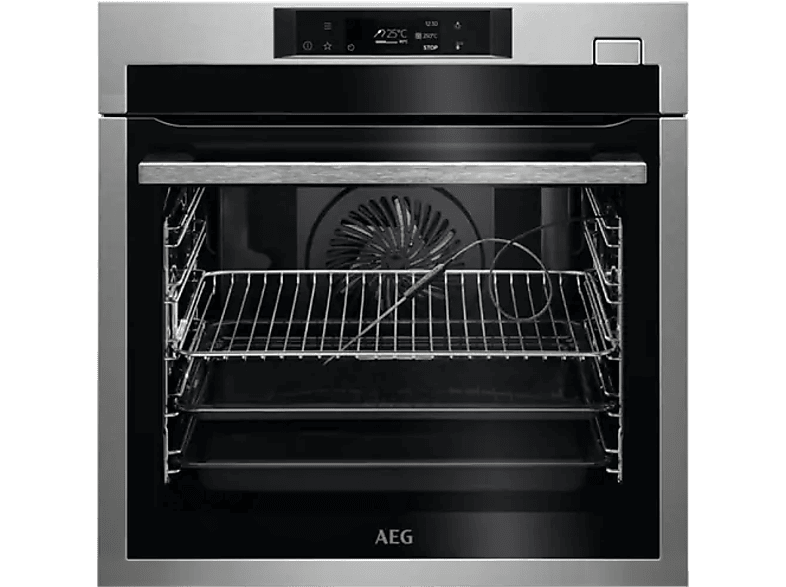 Horno de vapor AEG BSE782380B Negro, 70 litros, Limpieza al vapor, Sonda  Térmica, Clase A++