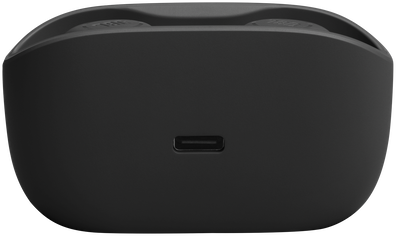 Fekete töltőtok USB-C porttal. A tok letisztult, minimalista dizájnnal rendelkezik.