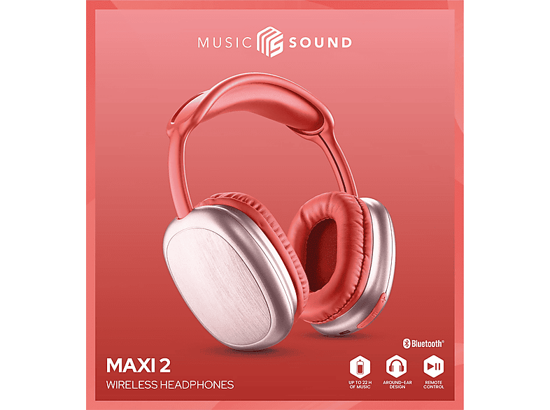 CELLULARLINE Music Sound 2 Maxi Bluetooth Kulak Üstü Kulaklık Kırmzı_2