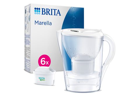 Jarra filtrante  Brita Marella + 6 filtros Maxtra PRO All-in-1, 2.4 l,  Blanco