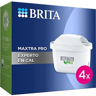 Recambio de filtros - Brita Maxtra PRO Experto en Cal, Pack de 4, Para Brita y Brita Flow, Blanco