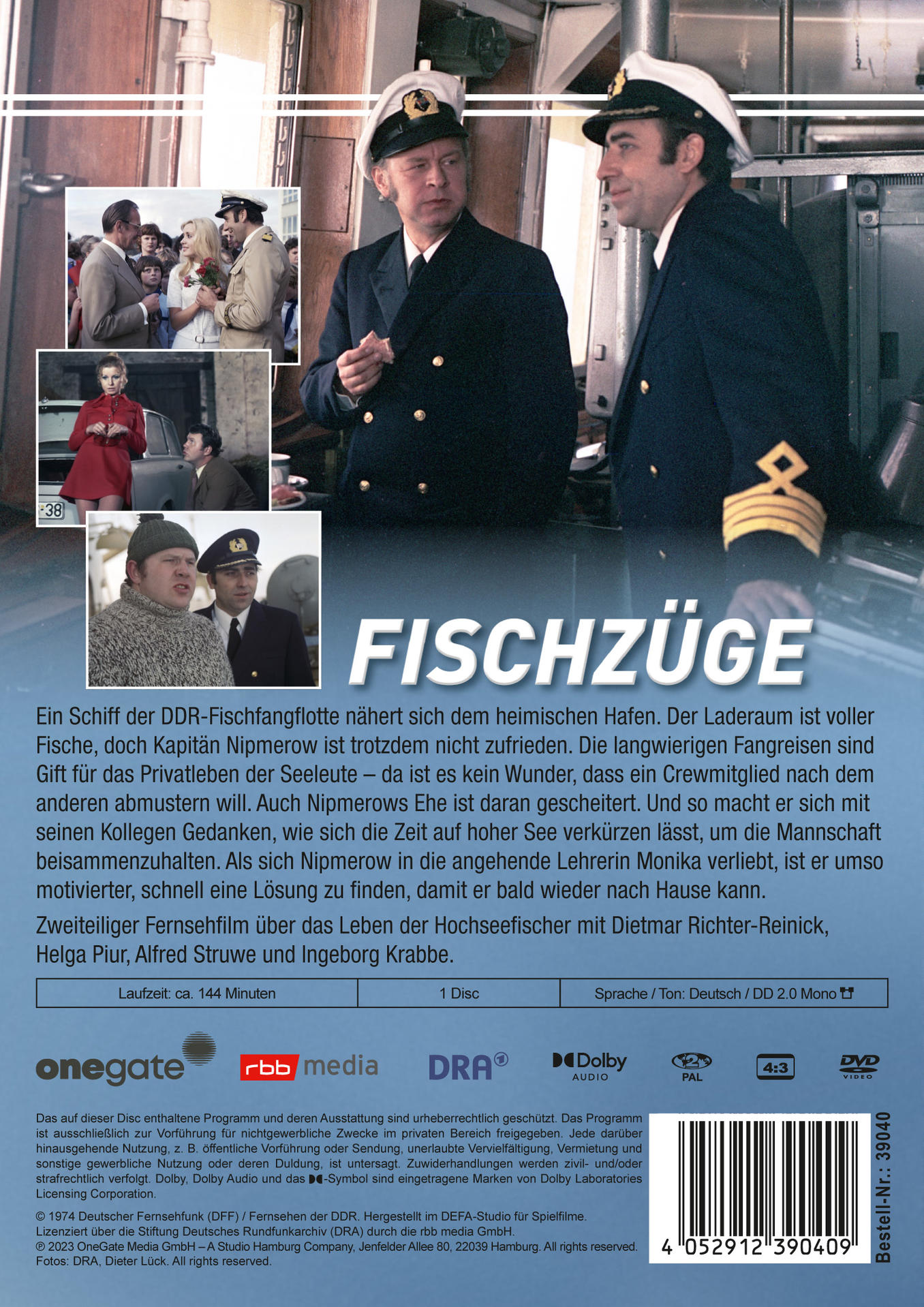 DVD-Cover mit Filmbildern und Text auf Deutsch. Der Titel lautet Fischzüge.