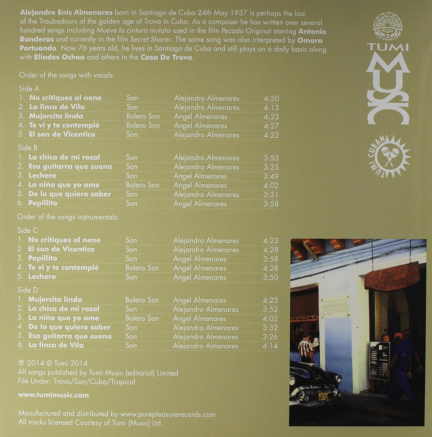 Album borítója, dalfelsorolással. Szöveget és egy épület képét tartalmazza autóval és emberekkel.