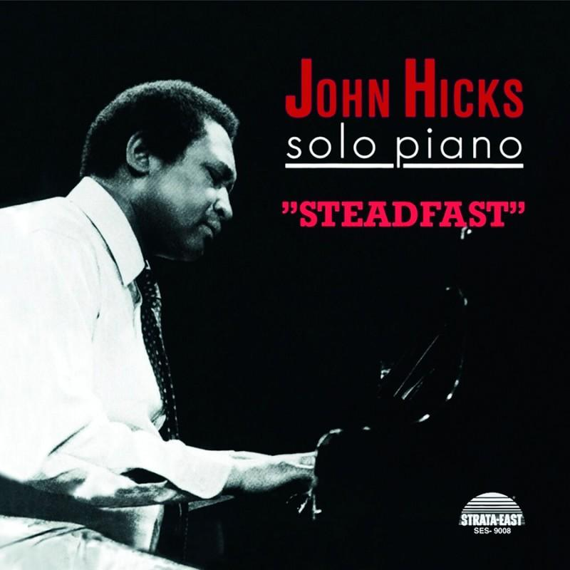 Album borító, zongorázó férfival. Cím: John Hicks Solo Piano, Steadfast.