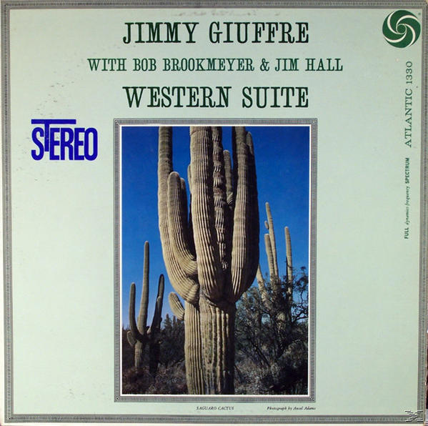 Album borító: Jimmy Giuffre, Western Suite, kaktusszal és kék éggel.