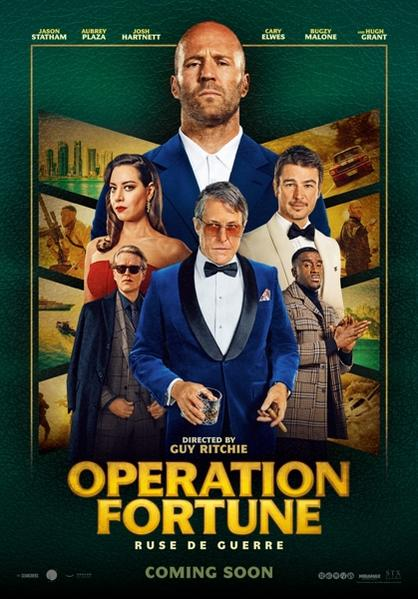 Filmposter 'Operation Fortune'. Met Jason Statham, Aubrey Plaza, Josh Hartnett en Cary Elwes.