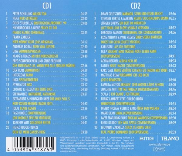 Rückseite einer CD mit Titellisten und Credits.