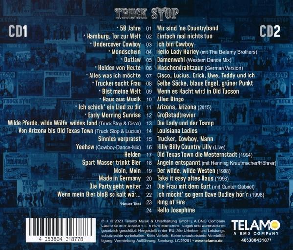 CD-Cover mit Text, Titelliste und Bildern einer Band, die auftritt.