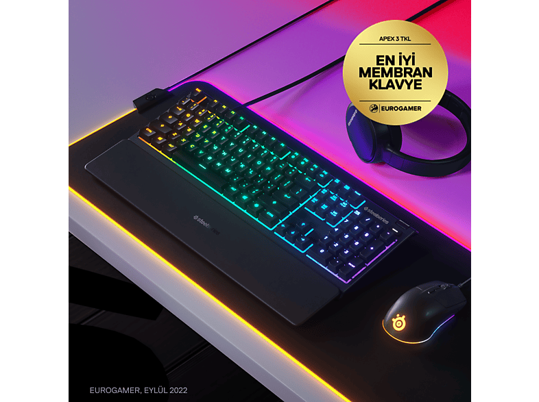 STEELSERIES SSK64808 Apex 3 Gaming Klavye Siyah Fiyat & Özellik