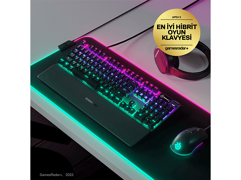 STEELSERIES SSK64538 Apex 5 Mekanik Gaming Klavye Siyah Fiyat