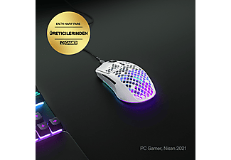 STEELSERIES Aerox 3 Snow Gaming Mouse Beyaz_5