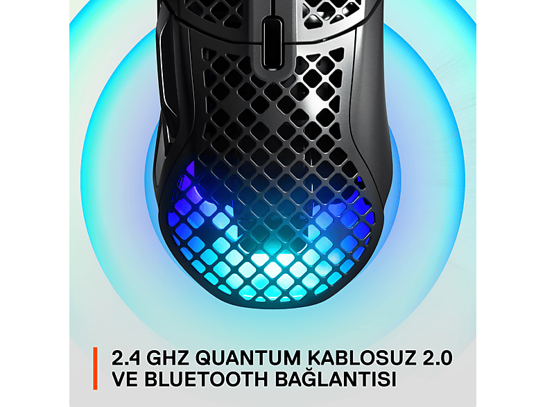 STEELSERIES Aerox 5 Wireless Ultra Hafif Kablosuz Oyuncu Mouse Siyah_8