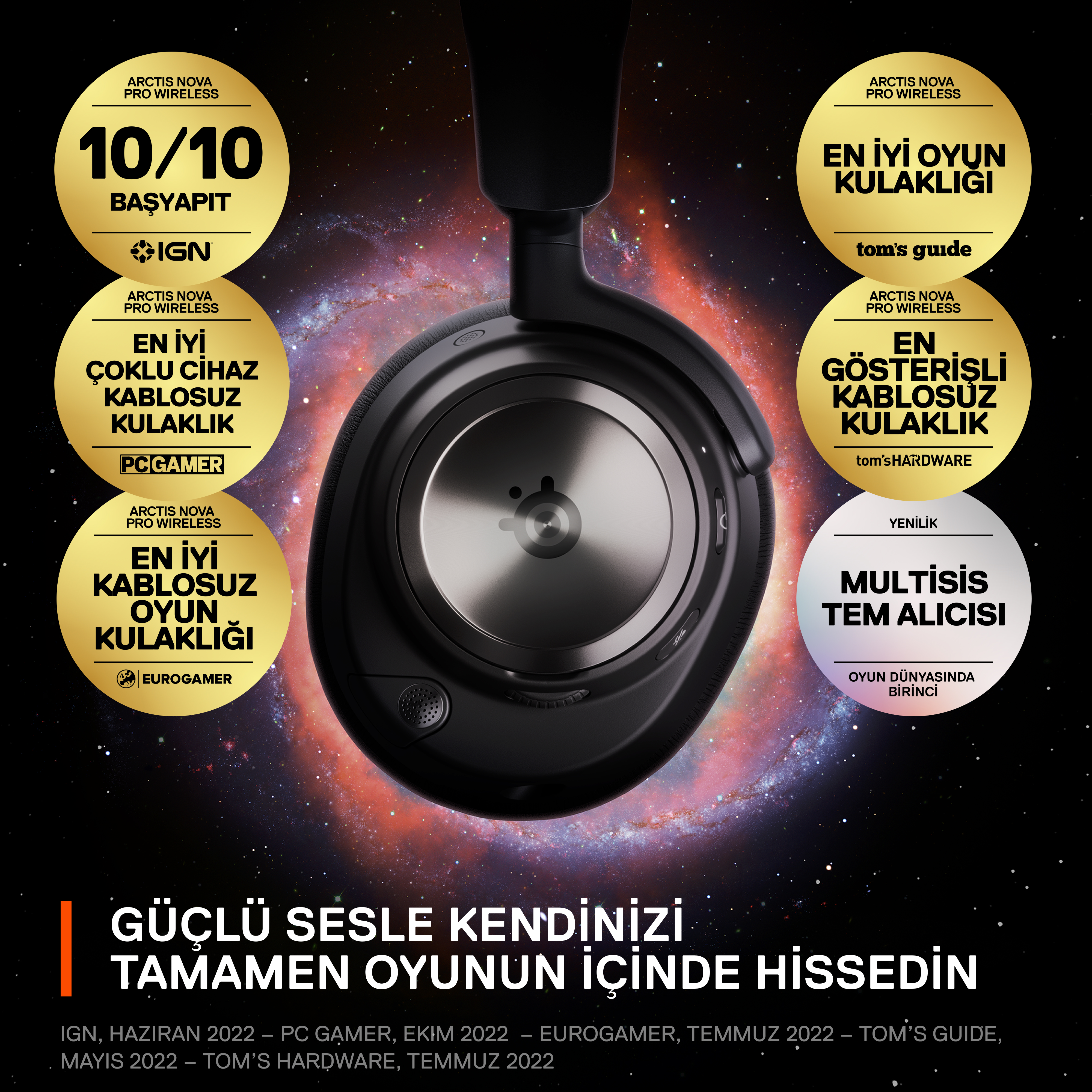 STEELSERIES Arctis Nova Pro Wireless Kablosuz Gaming Kulak Üstü