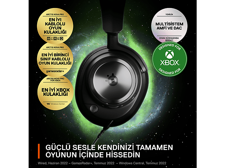 STEELSERIES Arctis Nova Pro Xbox Çok Sistemli Gaming Kablolu Kulak Üstü Kulaklık Siyah_4