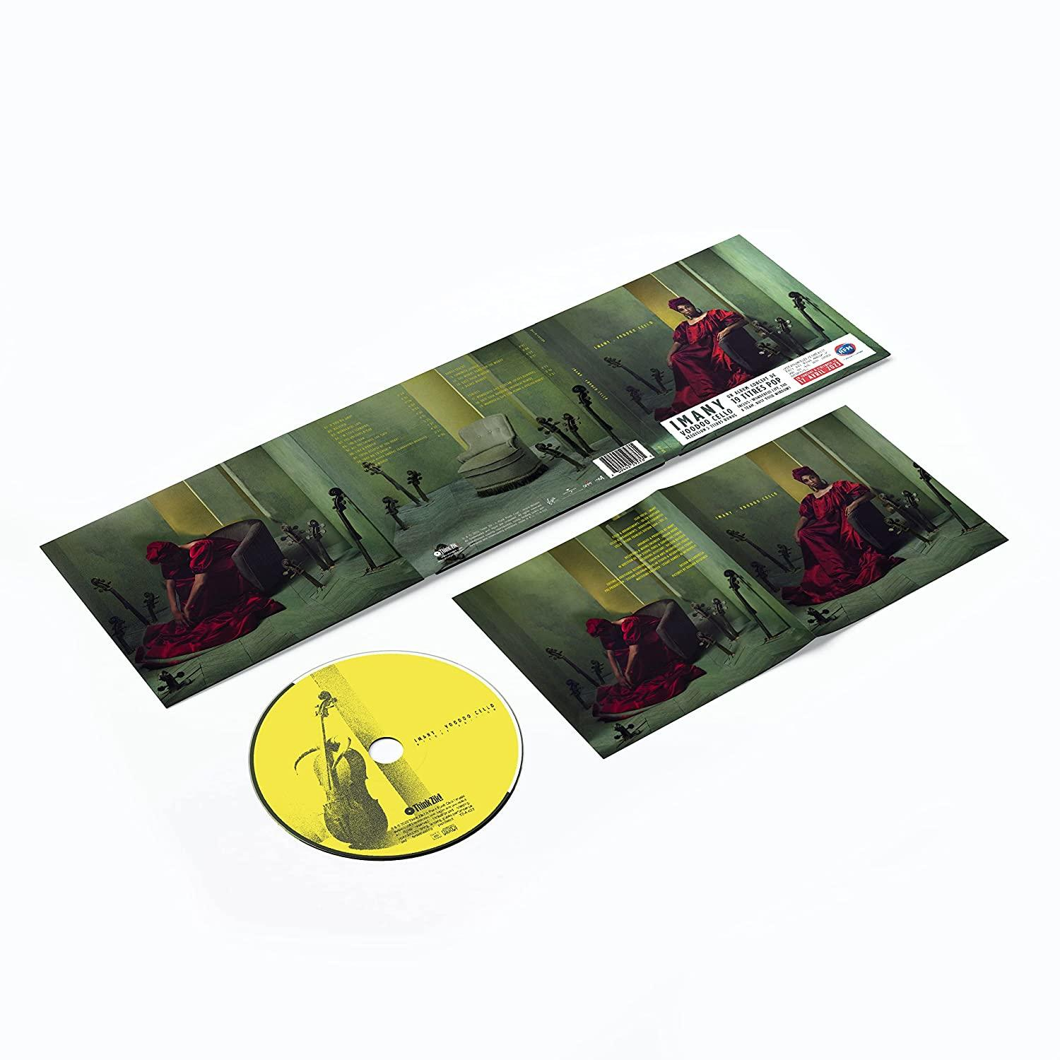 Albumcover mit CD. Cover zeigt Person in Rot, mit Text und Trackliste.
