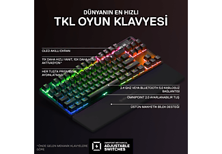 STEELSERIES Apex Pro TKL Wireless (2023) Mekanik Kablosuz Oyuncu Klavyesi Siyah_5