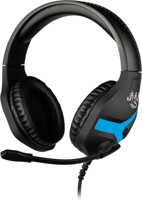 KÖNIX Mythics Nemesis PlayStation 4 vezetékes sztereó gaming headset, fekete / kék