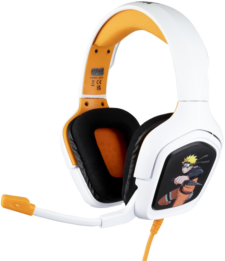 KÖNIX Naruto Shippuden - 2.0 vezetékes sztereó gaming headset, fehér / mintás