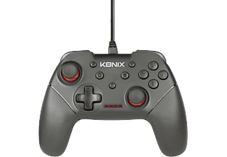 KÖNIX Mythics Nintendo Switch / PC vezetékes kontroller, fekete