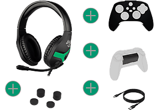 KÖNIX Mythics Xbox Series S/X gamer csomag, fekete / zöld