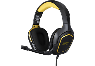 KÖNIX UFC 2.0 vezetékes sztereó gaming headset, fekete / sárga