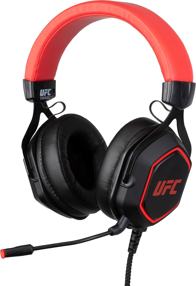 KÖNIX UFC 7.1 vezetékes sztereó gaming headset, fekete / piros