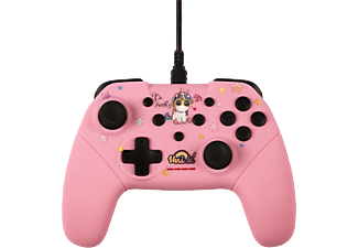 KÖNIX Unik - Be Funky Nintendo Switch / PC vezetékes kontroller, rózsaszín