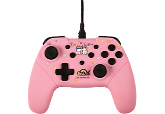 KÖNIX Unik - Be Love Nintendo Switch / PC vezetékes kontroller, rózsaszín