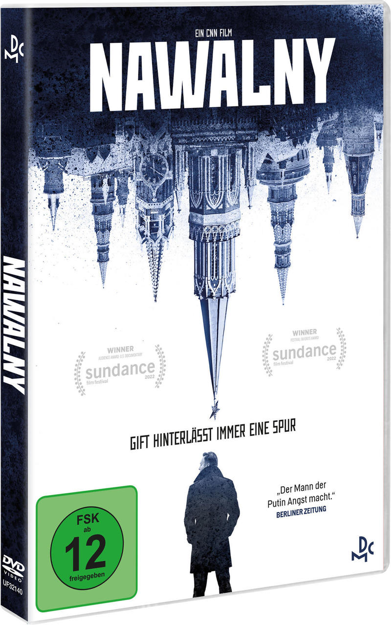 DVD-Hülle des Films NAWALNY, mit einer Spiegelung eines Gebäudes.