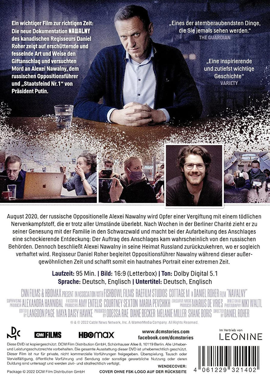DVD-Cover mit Männergesicht, Text auf Deutsch und Zitaten. Der Hintergrund ist dunkelblau.