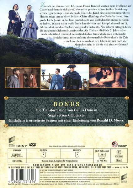 Die Rückseite einer DVD-Hülle mit Text und Bildern zu einem Film.