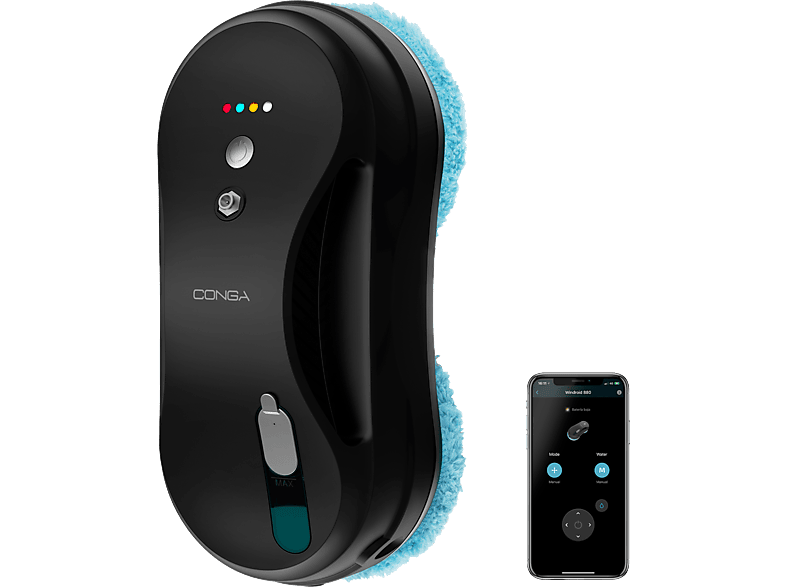 REACONDICIONADO Seminuevo Excelente Robot limpiacristales - Cecotec Windroid 880 SprayWater Connected T, 90 W, 3 en 1, Control App, 4 Programas