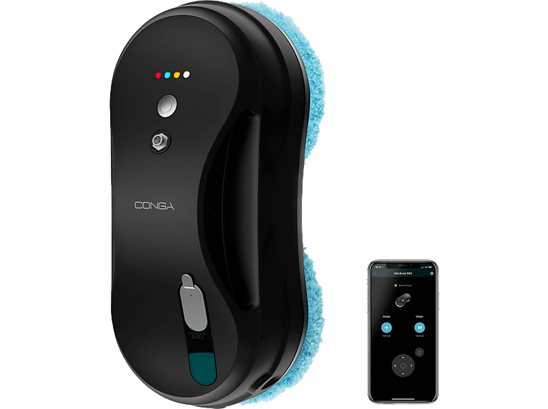 Robot Limpiacristales Cecotec Conga WinDroid 990 Connected Negro